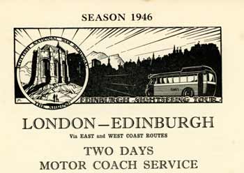 Advert for the London to Edinburgh service in 1946