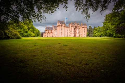 Fyvie Castle seen from the grounds
