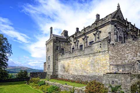The Royal Palace at Stirling Castle seen from the Queen Anne Gardens