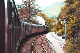 Jacobite Steam Train at Glenfinnan Station