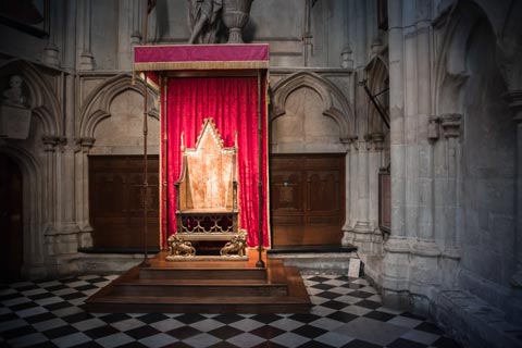 The Coronation Chair in Westminster Abbey