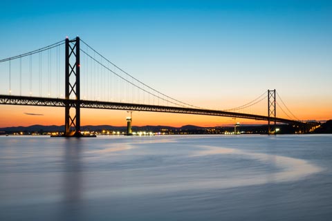 Forth Road Bridge at Sunset