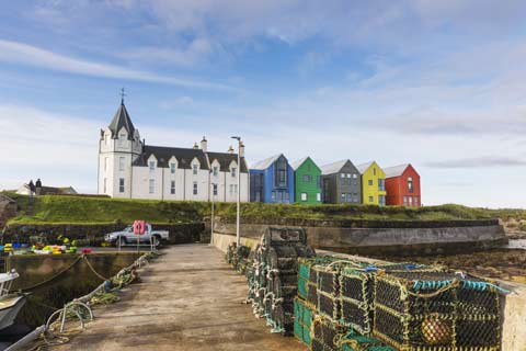 Colourful buildings at John O'Groats