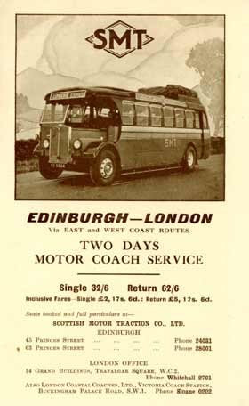 1932 leaflet promoting the new two-day London to Edinburgh service
