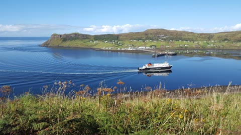 Hebrides Ferry in Uig Bay