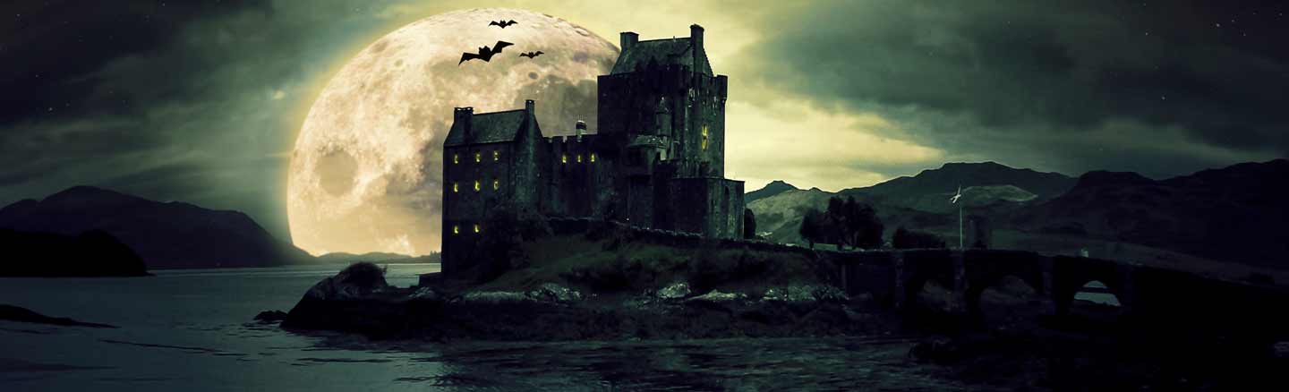 Spooky image of Eilean Donan Castle