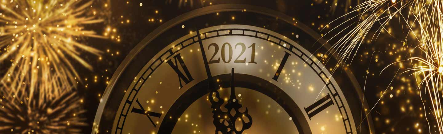 Clock showing countdown to 2021