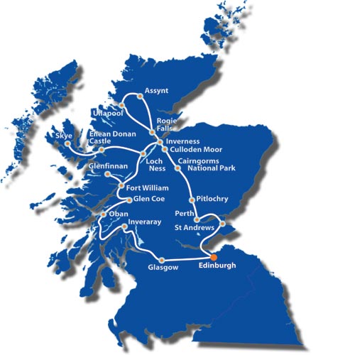 Tour route map